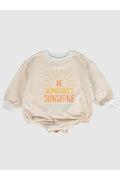 Bebek Oversize Sweatshirt Zıbın Bej