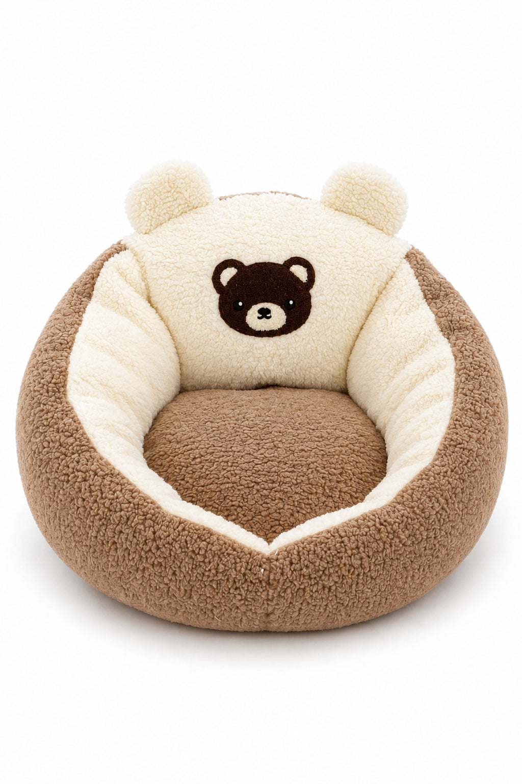 TeddyNest Ayıcık Çocuk Mini Koltuk Puf 1-7 Yaş Peluş Yumuşak Oturma Minderi Kaydırmaz Tabanlı - Kahverengi