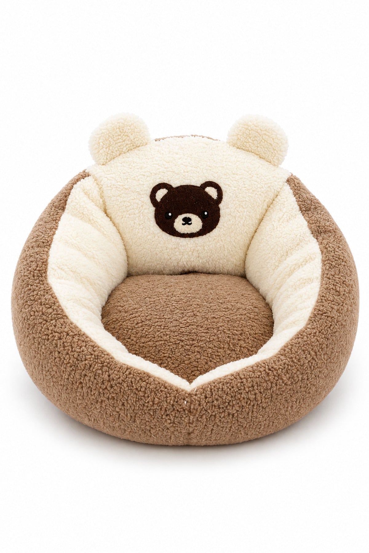 TeddyNest Ayıcık Çocuk Mini Koltuk Puf 1-7 Yaş Peluş Yumuşak Oturma Minderi Kaydırmaz Tabanlı - Kahverengi