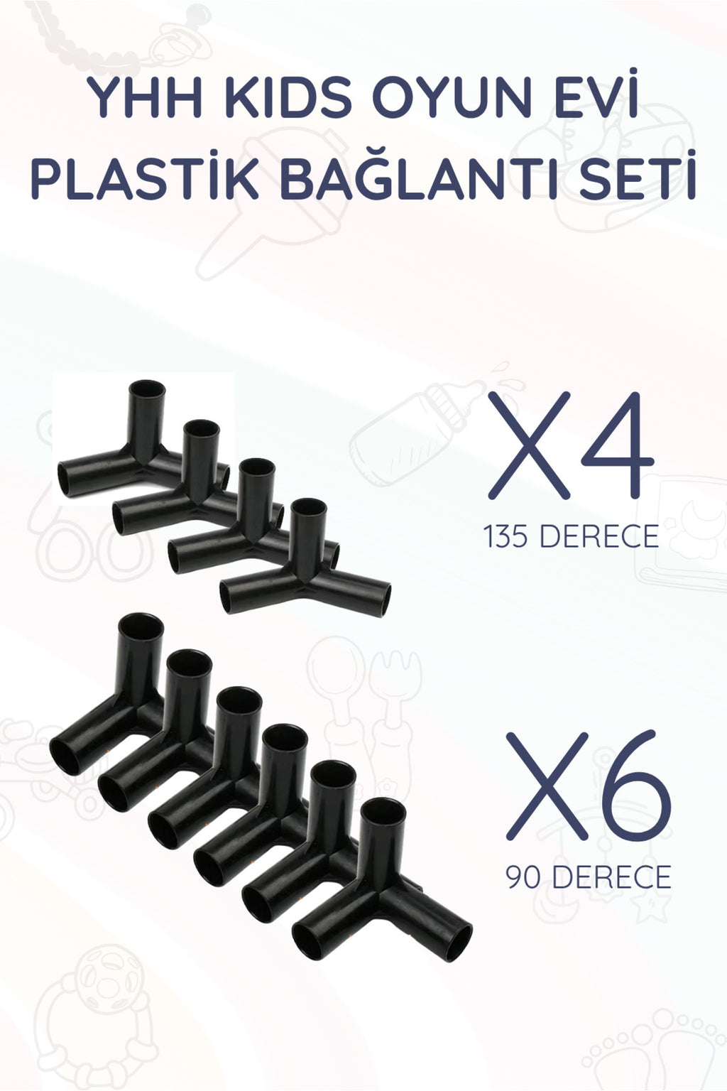 Plastik Bağlantı Seti CasaMio Oyun Evi Uyumlu (10 Parça)
