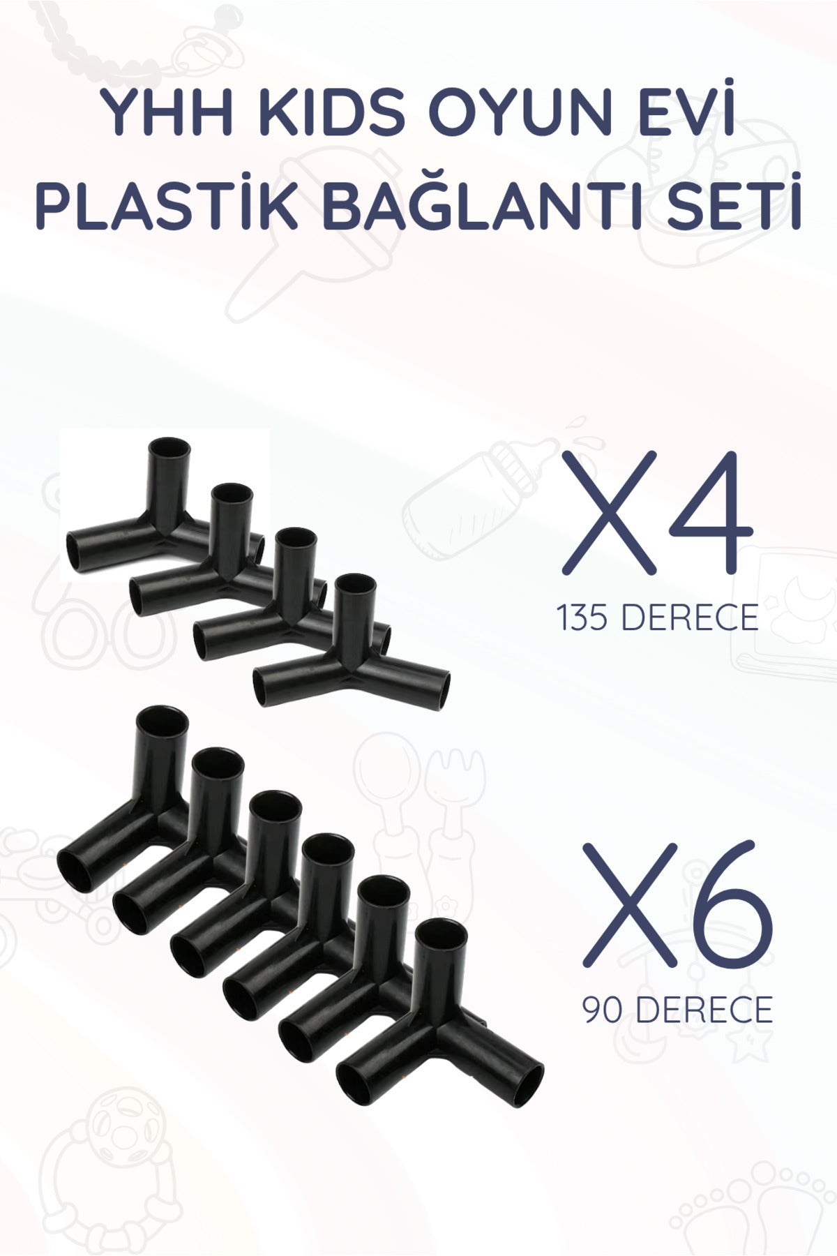 Plastik Bağlantı Seti CasaMio Oyun Evi Uyumlu (10 Parça)