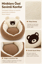 TeddyNest Ayıcık Çocuk Mini Koltuk Puf 1-7 Yaş Peluş Yumuşak Oturma Minderi Kaydırmaz Tabanlı - Kahverengi