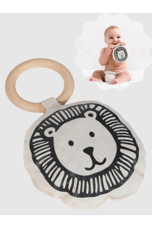 Ahşap Halkalı Bebek Diş Kaşıyıcı Peluşlu Diş Kaşıma Oyuncağı Koala