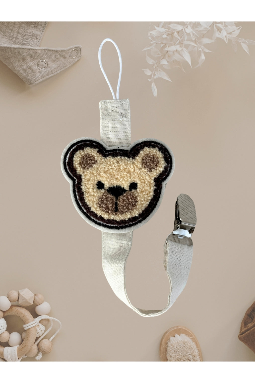 Teddy Bebek Emzik Askısı & Mama Önlüğü SU GEÇİRMEZ