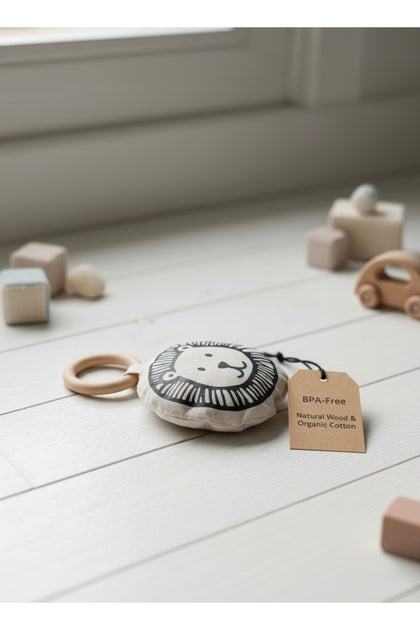 Wooden Ring Baby Teether with Plush - Koala