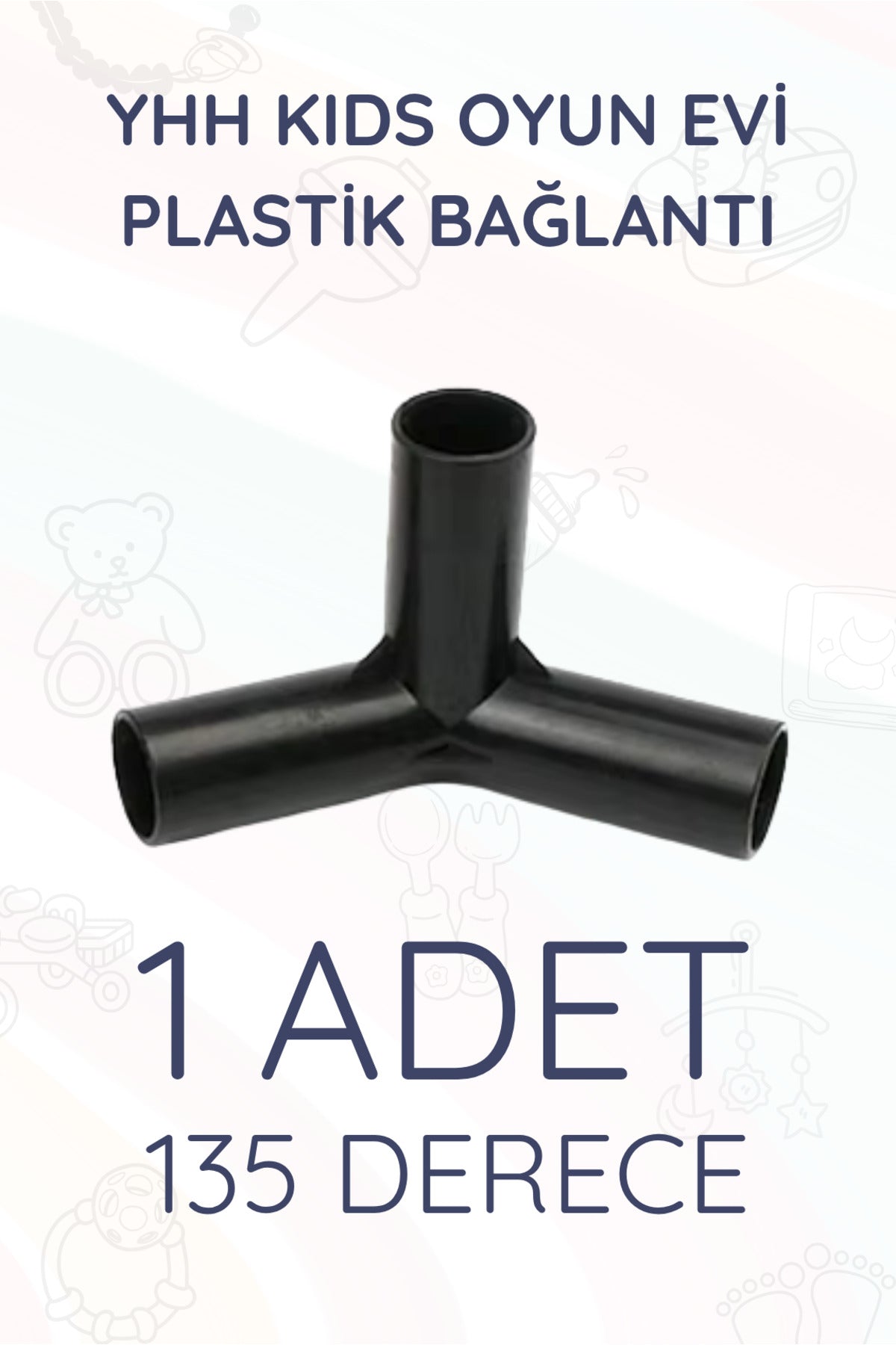 Plastik Bağlantı 135 Derece Te CasaMio Oyun Evi Uyumlu (1 Parça) - Kırmızı