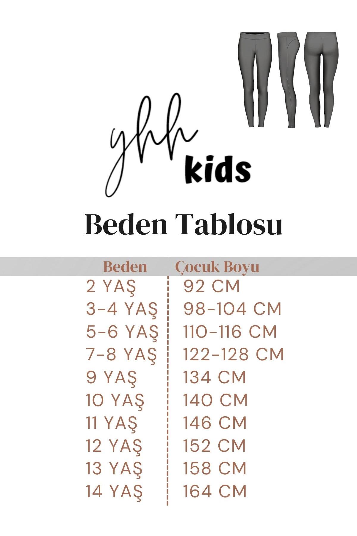 Çocuk Tayt Penye %100 Pamuklu Siyah Yoga Baskılı