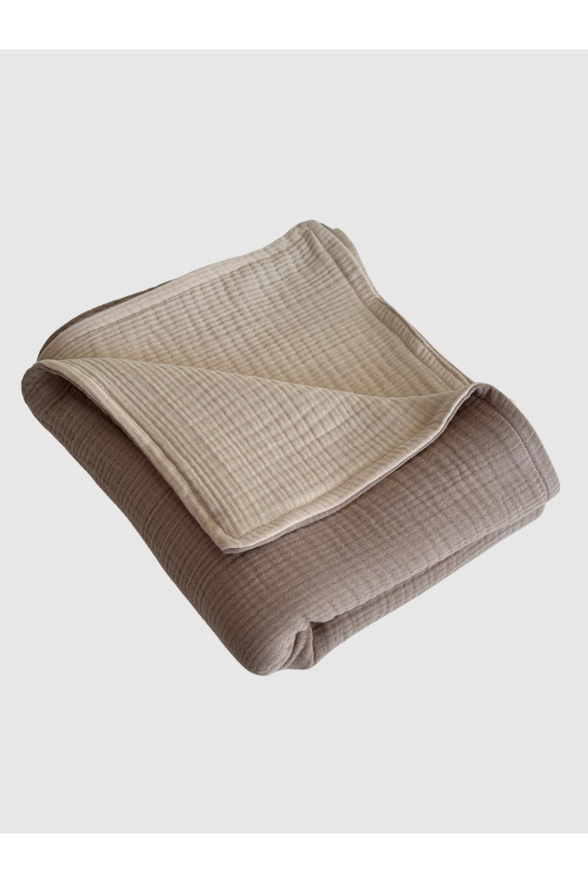 Müslin Bebek Battaniyesi Çift Taraflı Bej 100x120 Cm