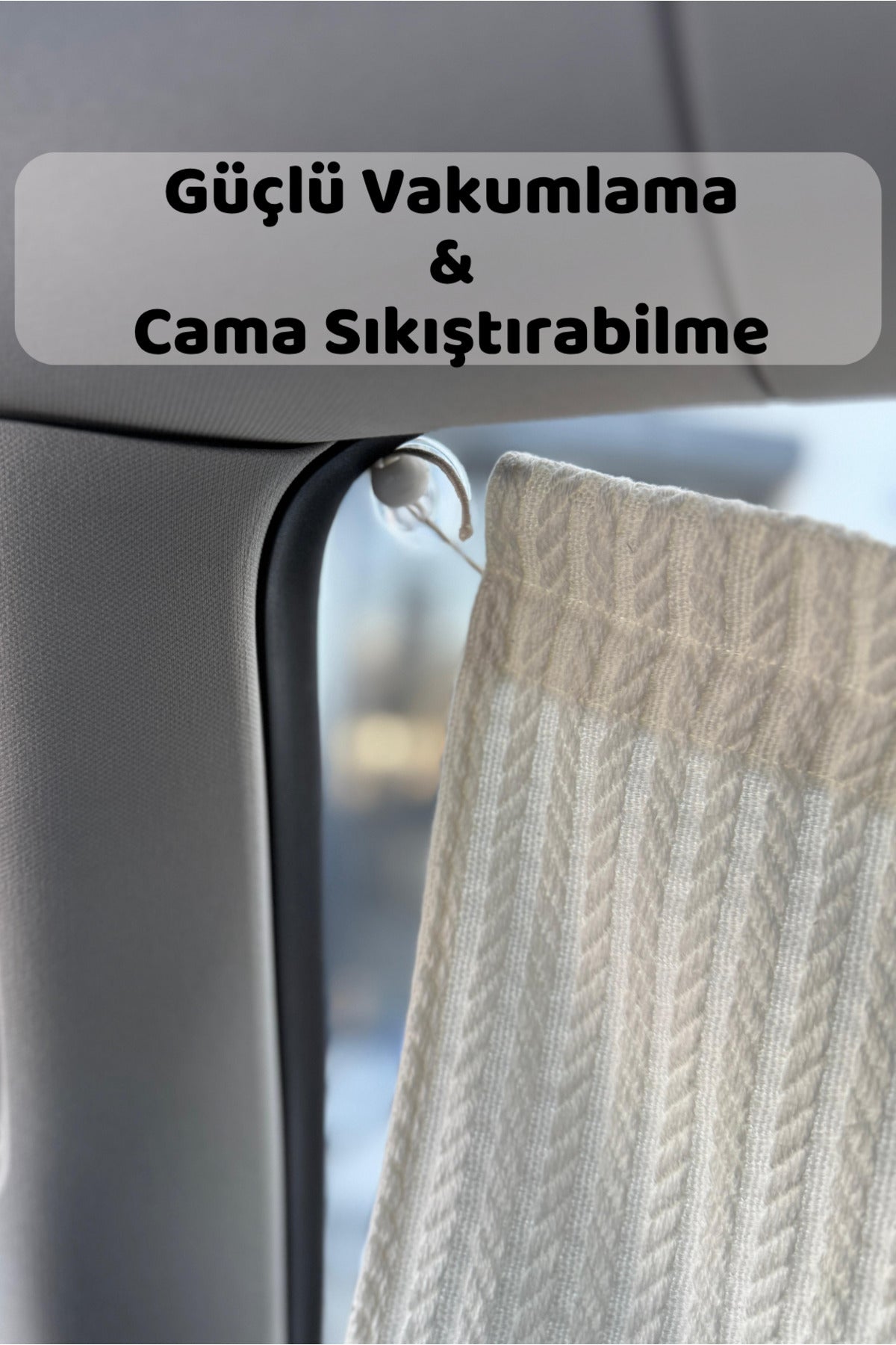 SunGuard Ayarlanabilir Vakumlu Araç Güneşlik Perdesi Tüm Araçlara Uyumlu - Bebek Emzirme Perdesi