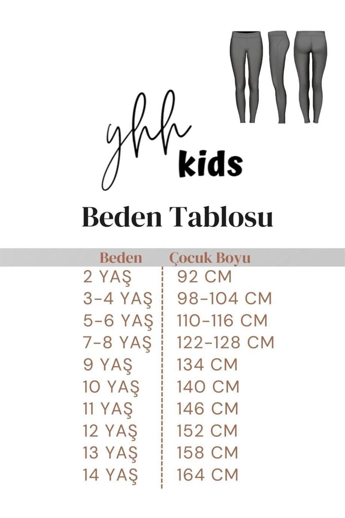 2 Adet Penye Pamuklu Çocuk Tayt Siyah
