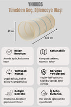 Tunnelino Katlanabilir Çocuk Oyun Tüneli – Eğlenceli ve Güvenli Oyun Alanı, Taşınabilir Tasarım - Bej