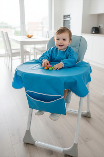 Waterproof High Chair Bib – Foldable, Adjustable & Carry Bag
