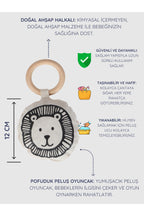 Ahşap Halkalı Bebek Diş Kaşıyıcı Peluşlu Diş Kaşıma Oyuncağı Koala
