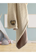 Teddy Peluş Müslin Battaniye Latte 120x90 Cm