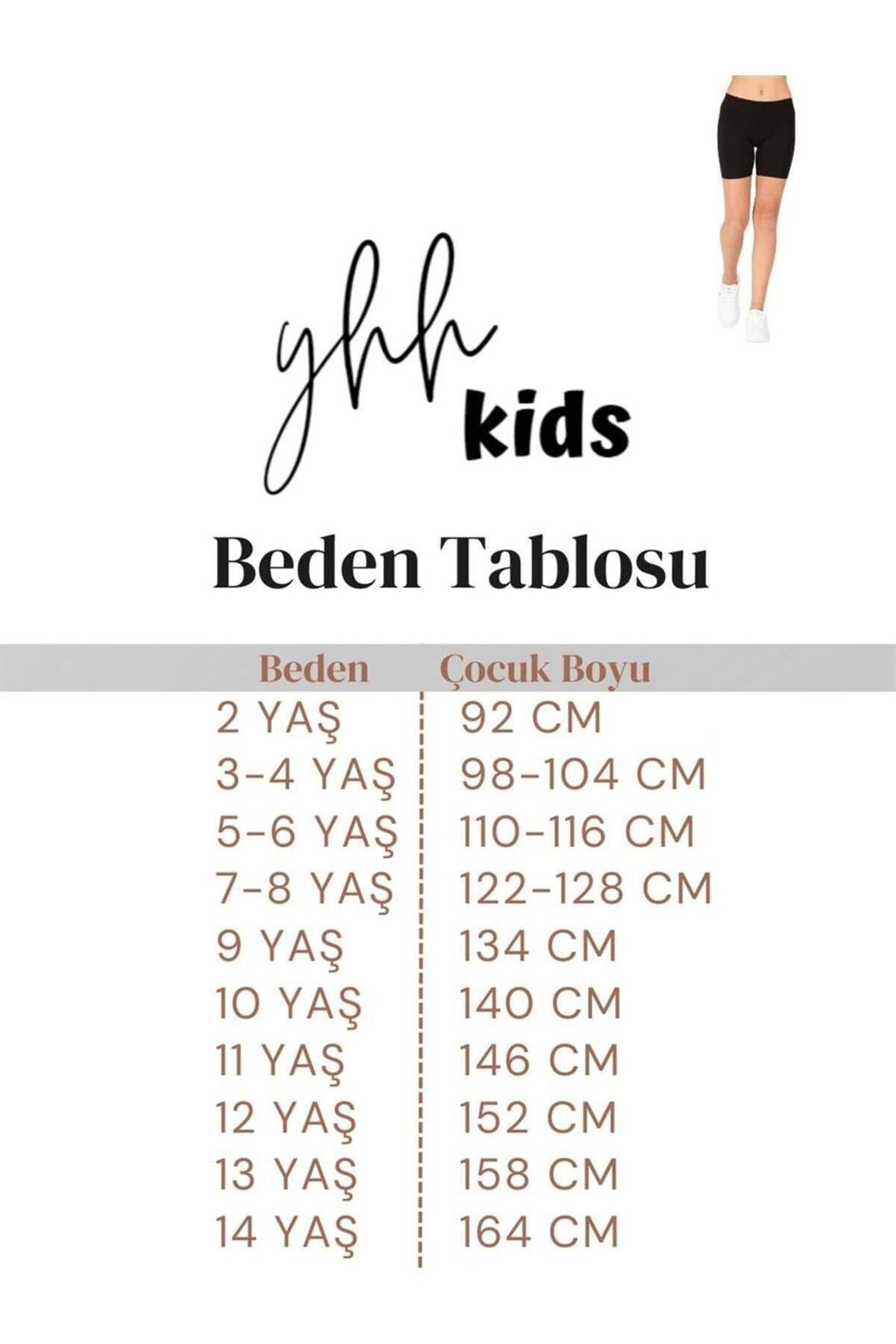 Pamuklu Çocuk Şort Boy Kısa Tayt Siyah