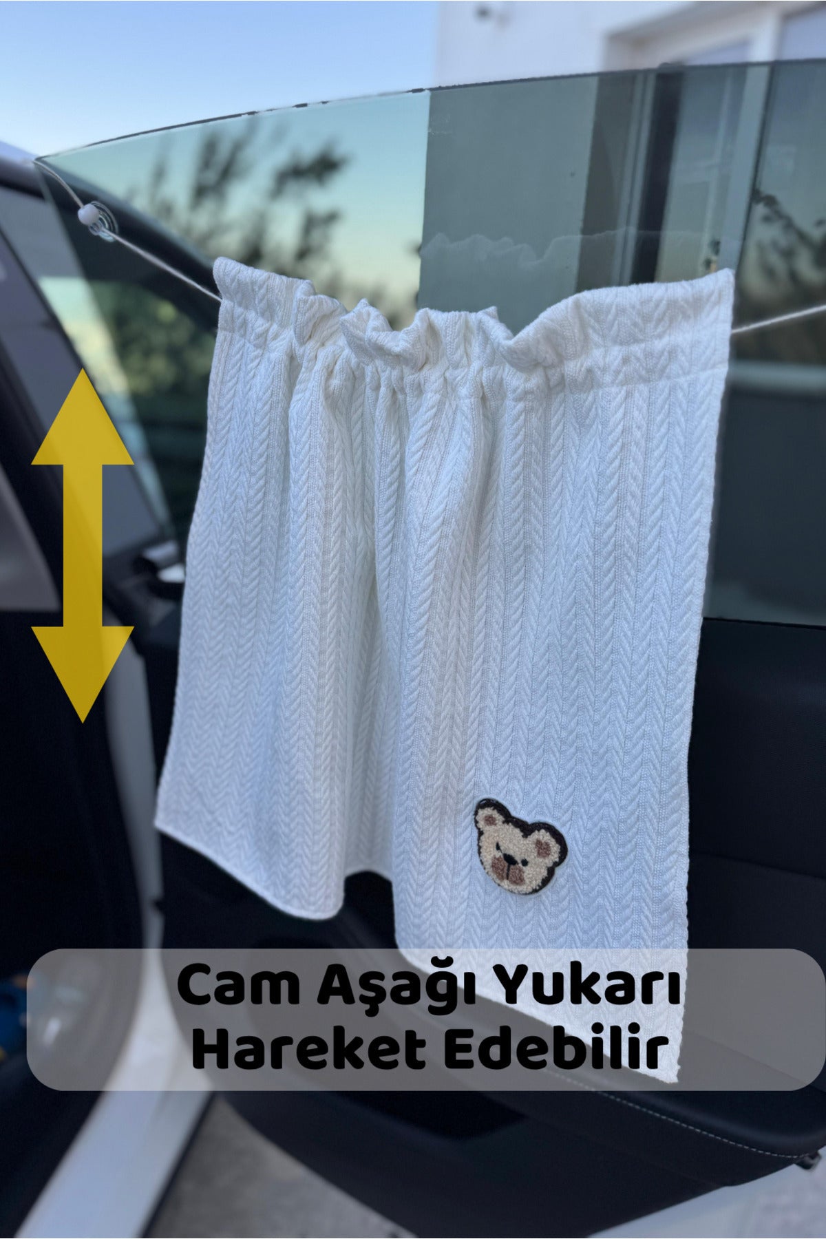 SunGuard Ayarlanabilir Vakumlu Araç Güneşlik Perdesi Tüm Araçlara Uyumlu - Bebek Emzirme Perdesi