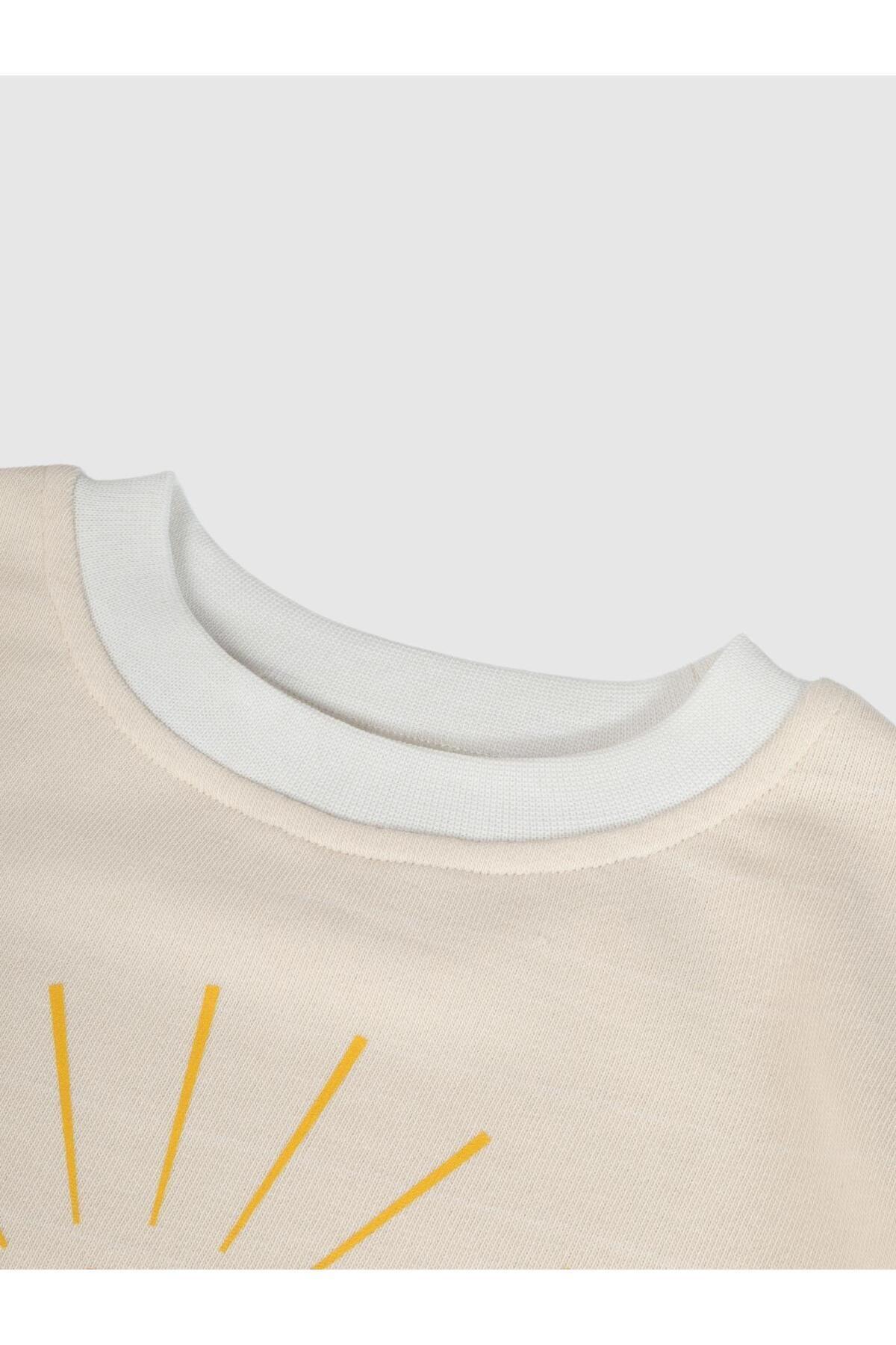 Bebek Oversize Sweatshirt Zıbın Bej